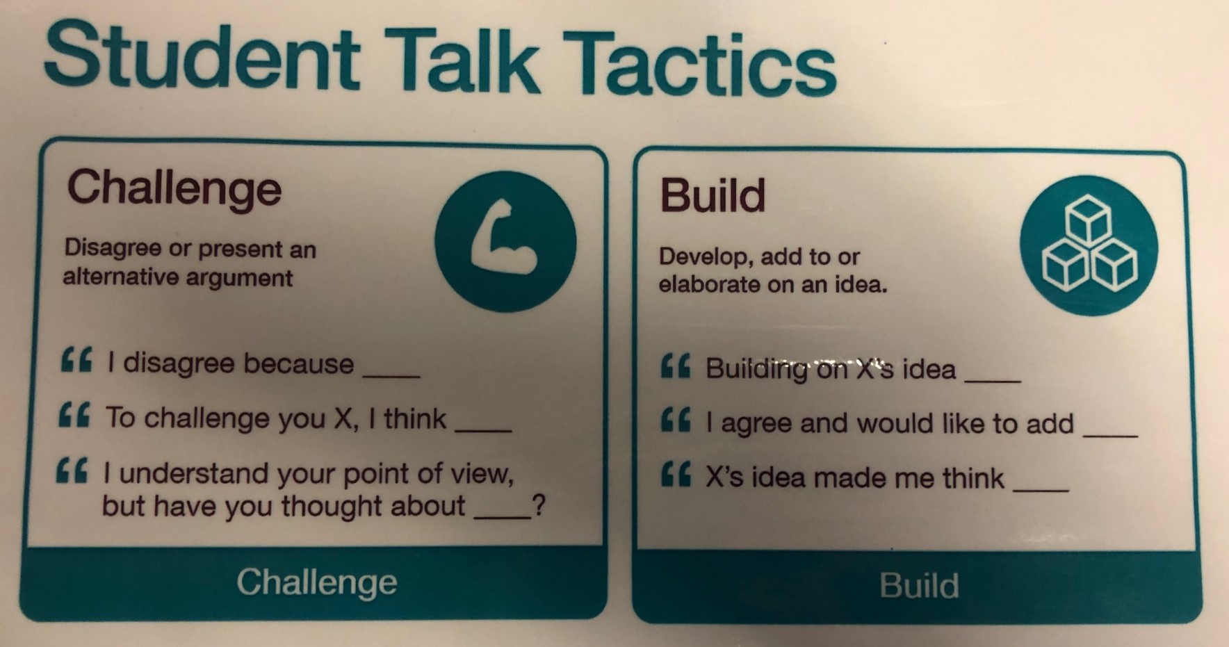 Talk tactics used in every classroom